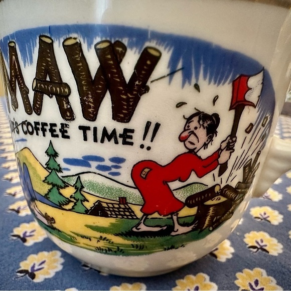 Vintage 1930s MAW PAW COFFEE TIME Mug 8 oz. USA Cabincore - Picture 2 of 10